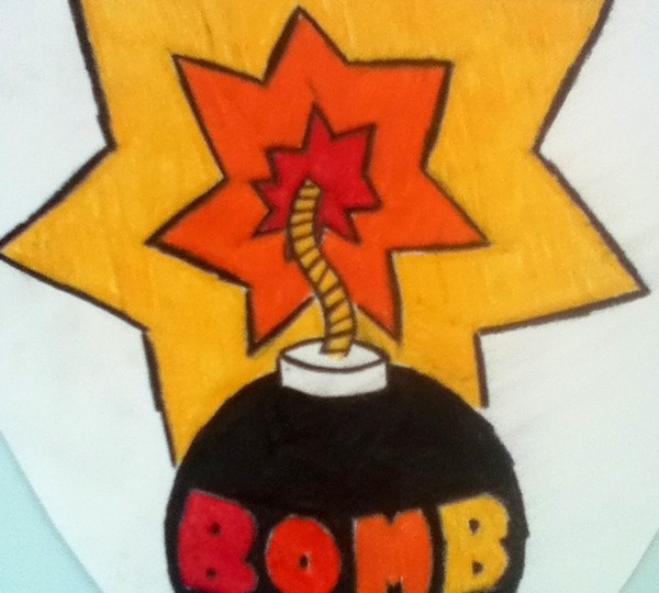 600x540 How To Draw A Cartoon Bomb - Cartoon Bomb Drawing