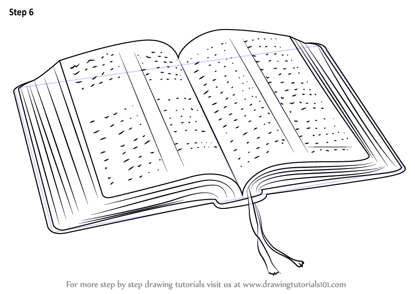 844x598 Learn How To Draw An Open Book - Cartoon Book Drawing