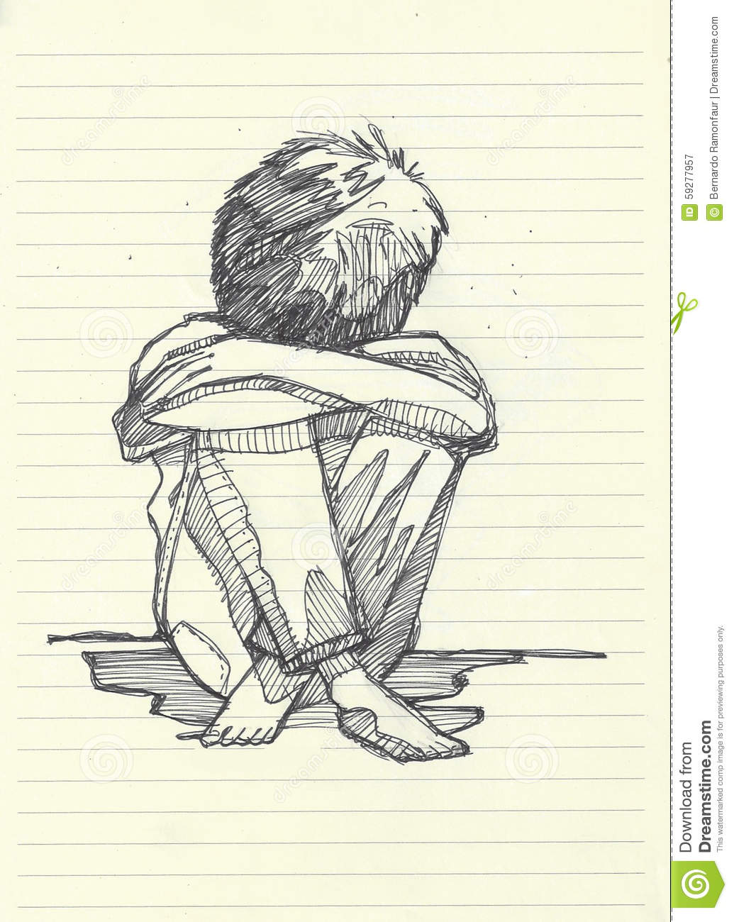 1035x1300 Lonely Boy Cartoon Image Group - Cartoon Boy Drawing