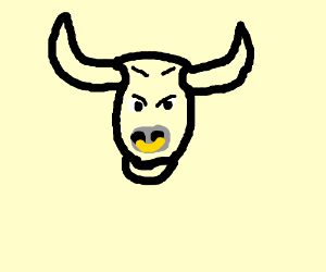 300x250 Cartoon Bull - Cartoon Bull Drawing