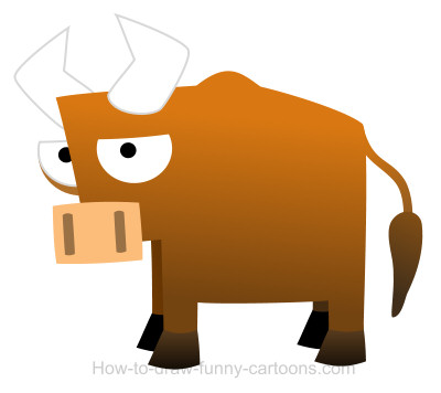 400x356 Drawing A Bull Cartoon - Cartoon Bull Drawing