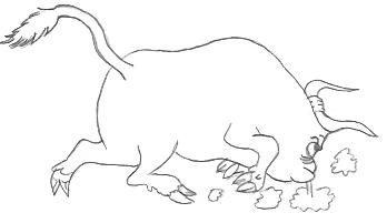 348x201 Cartoon Animals In Pencil - Cartoon Bull Drawing