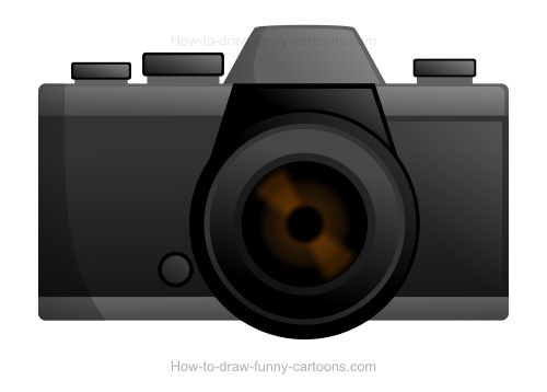 500x358 How To Draw A Cartoon Camera - Cartoon Camera Drawing