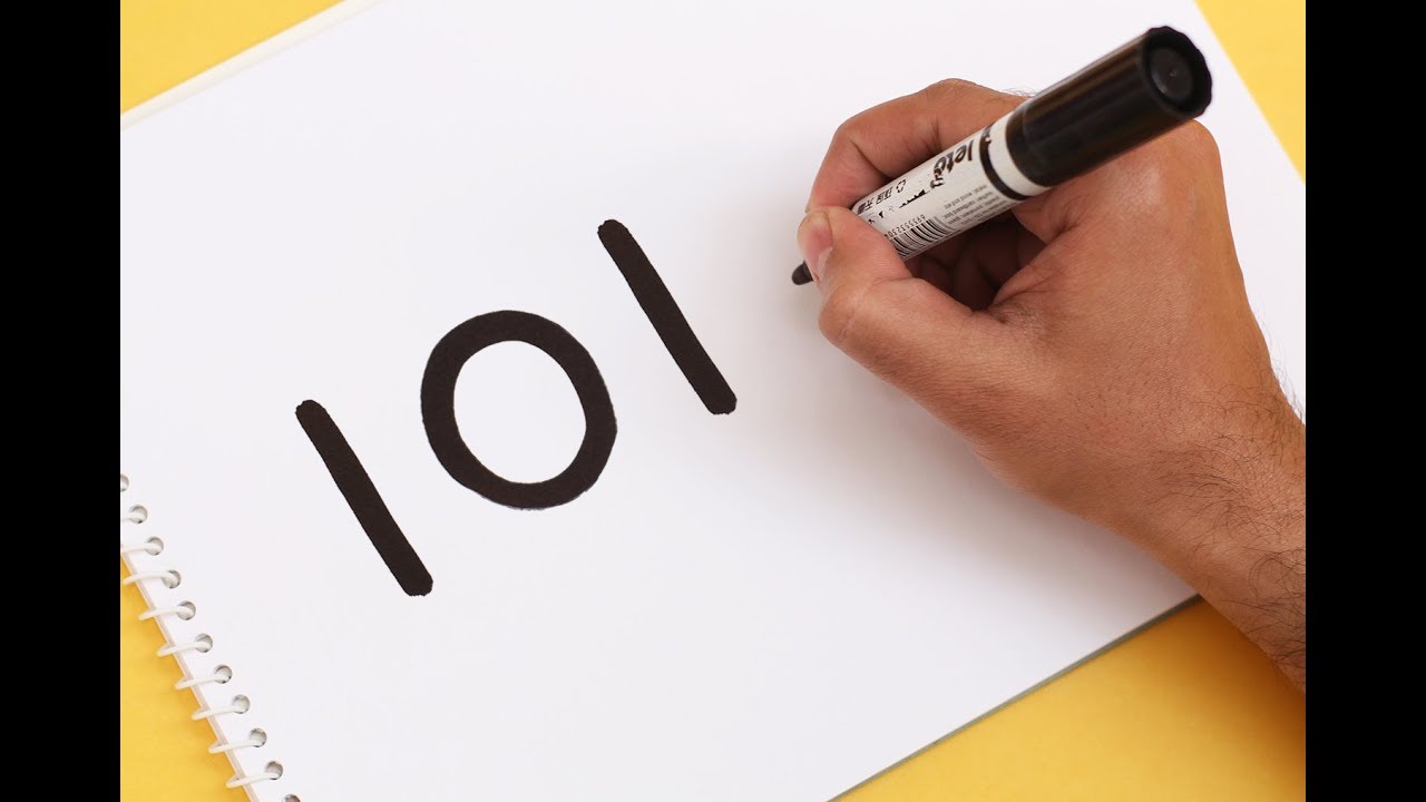 1280x720 How To Turn Number Into A Cartoon Camera ! Fun With Number - Cartoon Camera Drawing