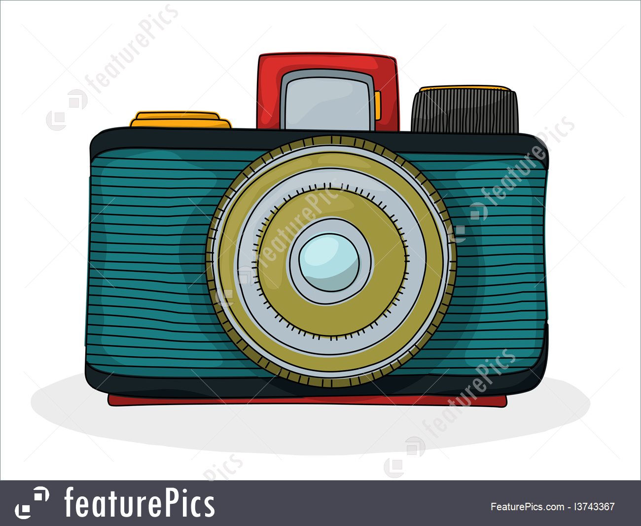 1300x1066 Illustration Of Retro Cartoon Camera - Cartoon Camera Drawing