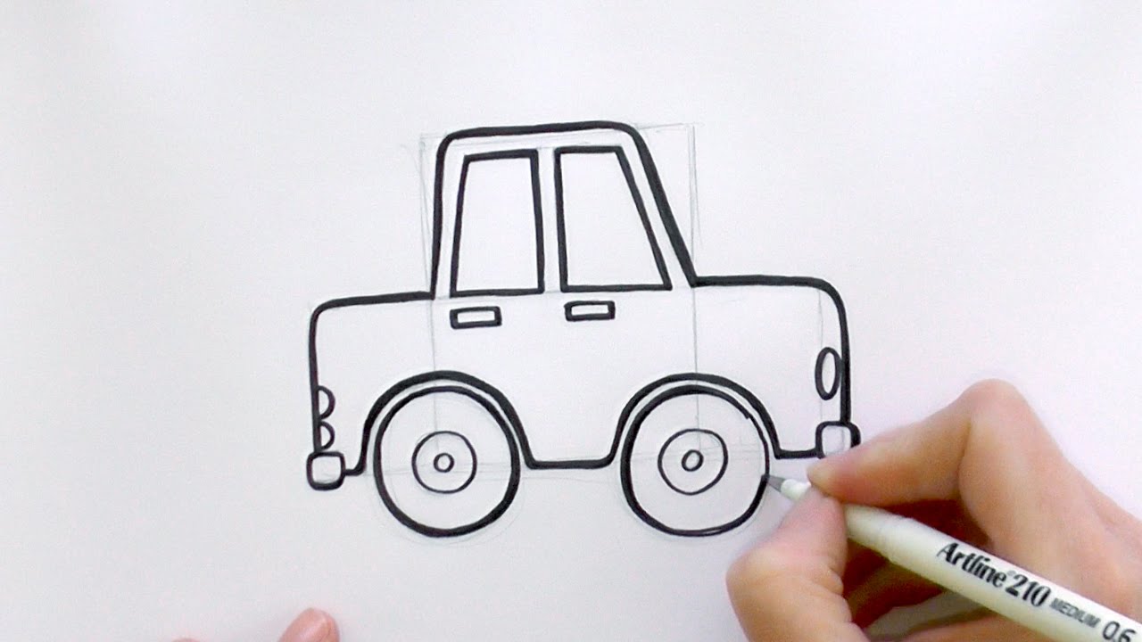 1280x720 How To Draw A Car - Cartoon Car Drawing