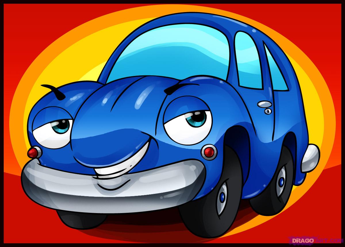 1200x859 How To Draw A Cartoon Car, Step - Cartoon Car Drawing