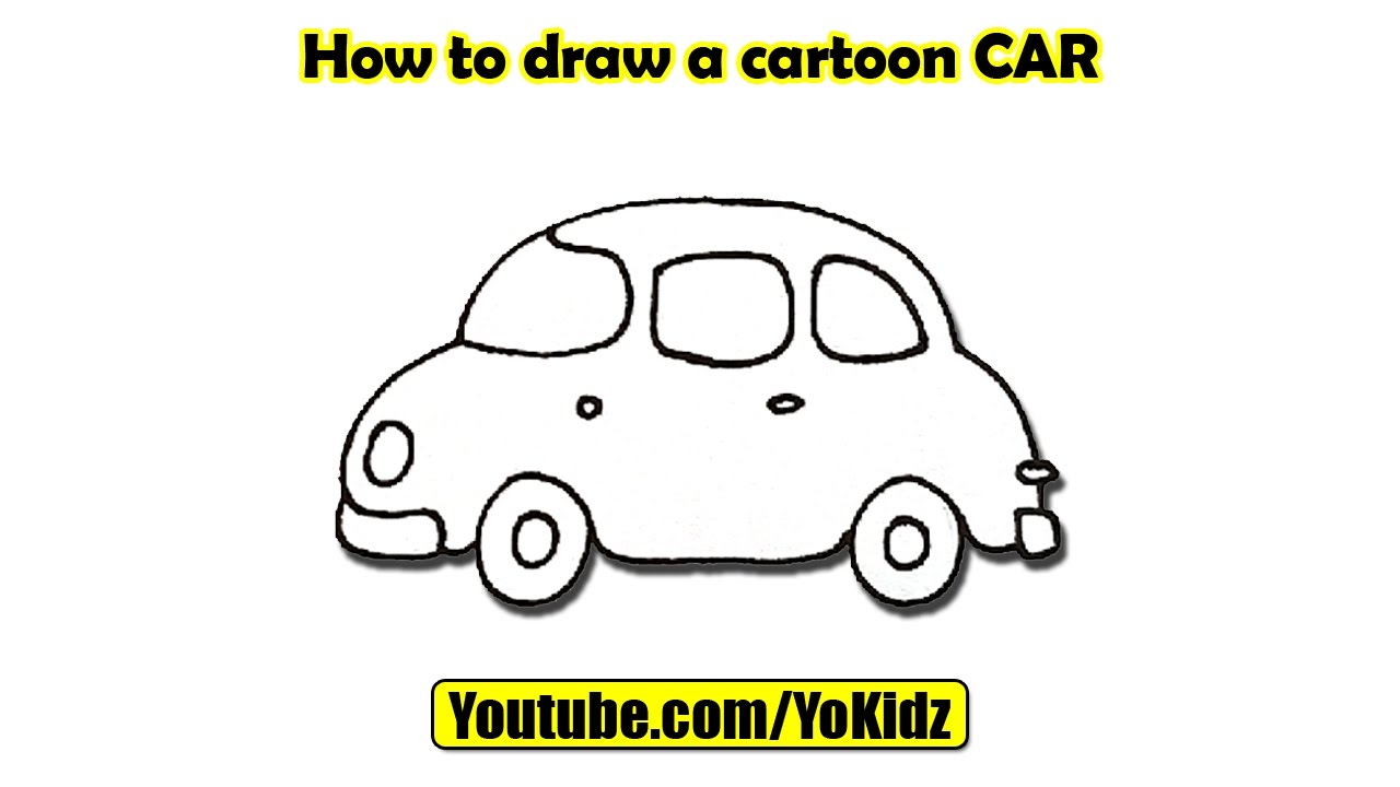 1280x720 How To Draw Cartoon Car - Cartoon Car Drawing