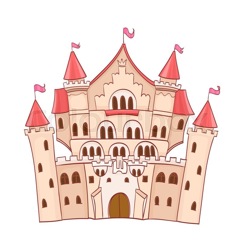 800x800 cute cartoon fairytale castle vector stock vector colourbox - Cartoon Castle Drawing