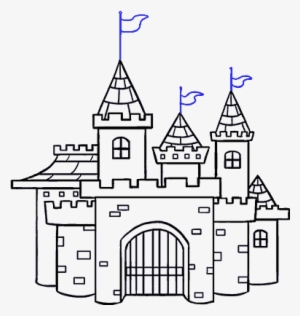 300x316 How To Draw Cartoon Castle - Cartoon Castle Drawing