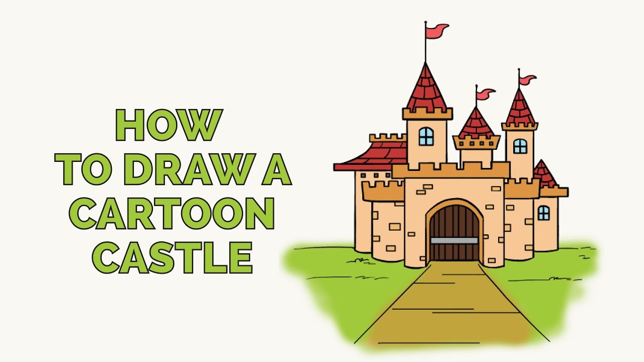1280x720 How To Draw A Cartoon Castle In A Few Easy Steps Drawing Tutorial - Cartoon Castle Drawing