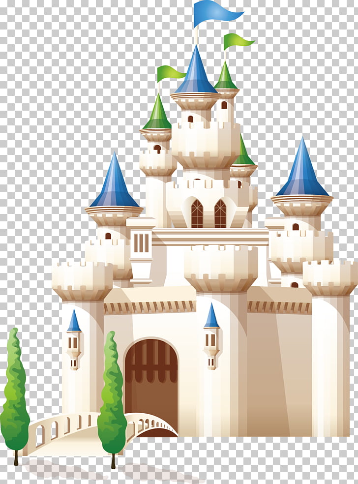 728x984 wall decal drawing illustration, cartoon castle, white castle - Cartoon Castle Drawing