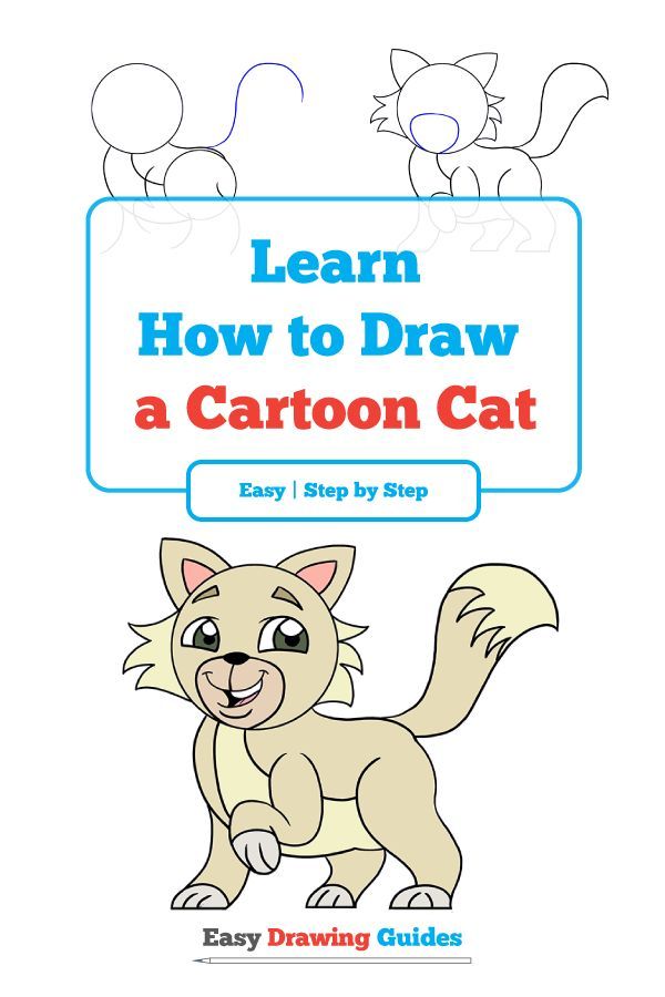 600x900 How To Draw A Cartoon Cat Learn To Draw Cartoon - Cartoon Cat Drawing Tutorial