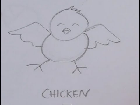480x360 How To Draw A Cute Cartoon Chicken - Cartoon Chicken Drawing