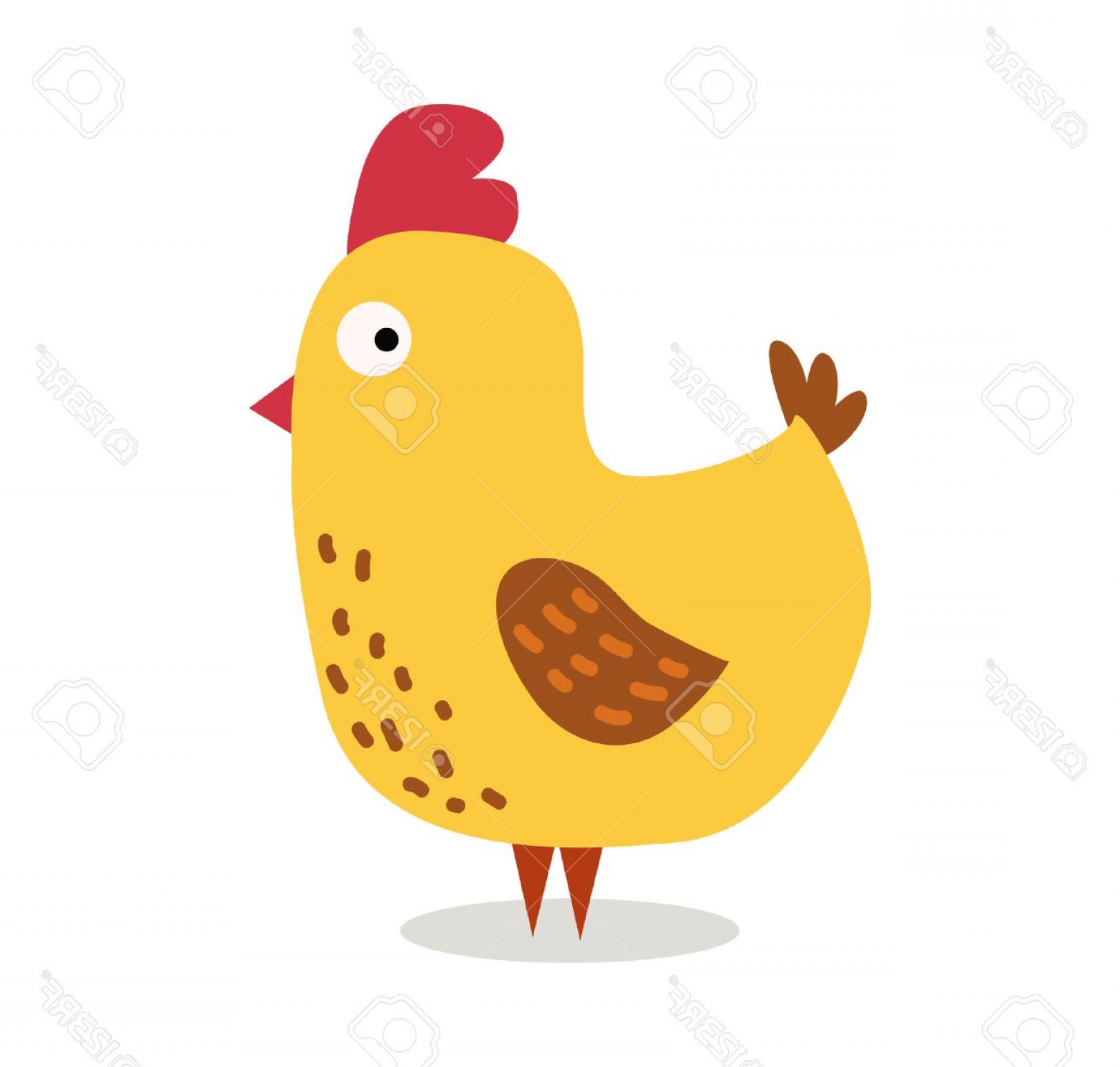 1560x1486 Photostock Vector Cute Cartoon Chicken Vector Illustration Cartoon - Cartoon Chicken Drawing