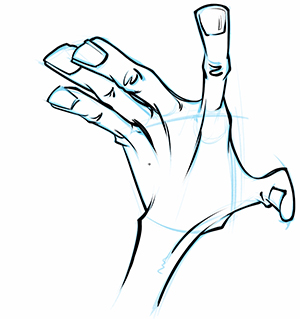 300x319 How To Draw Cartoon Hands - Cartoon Comic Drawing