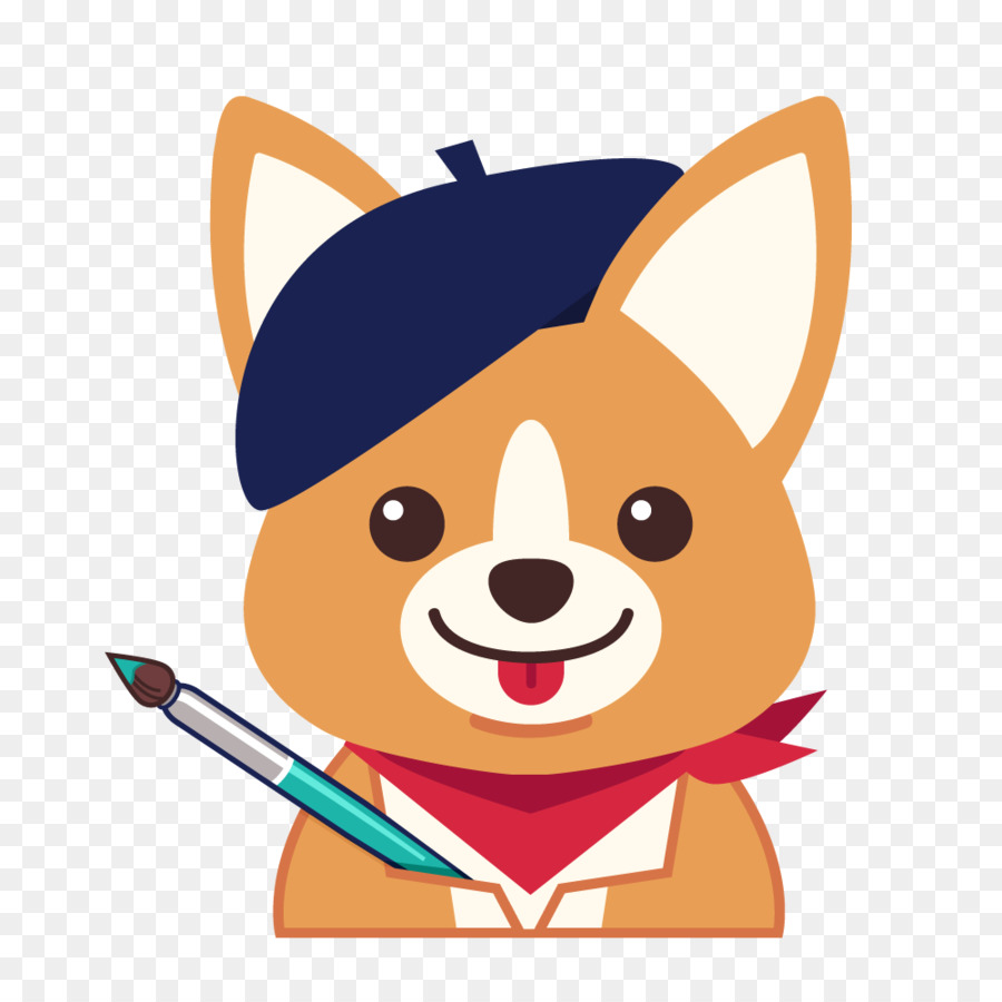 900x900 Drawing, Art, Cartoon, Transparent Png Image Clipart Free Download - Cartoon Corgi Drawing