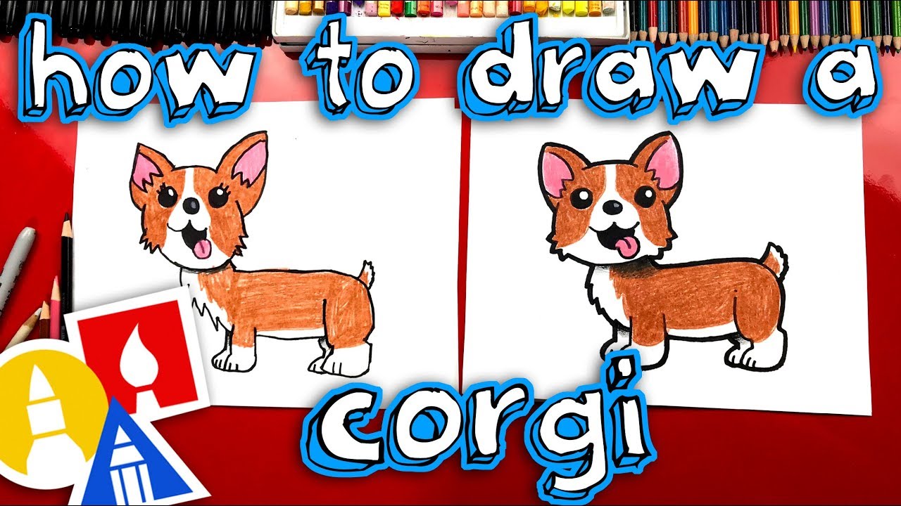 1280x720 how to draw a corgi - Cartoon Corgi Drawing