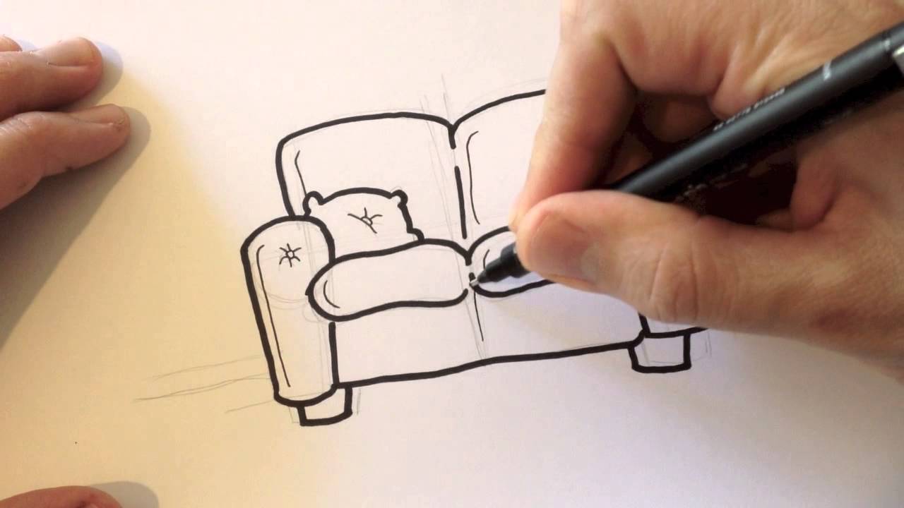 1280x720 drawing a cartoon couch - Cartoon Couch Drawing