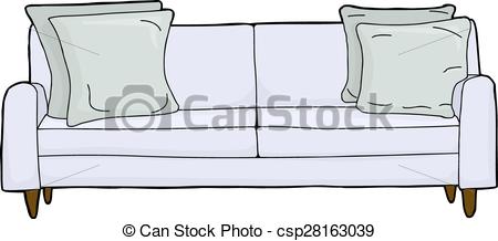 450x218 blue loveseat cartoon cartoon of single couch with corner cushions - Cartoon Couch Drawing