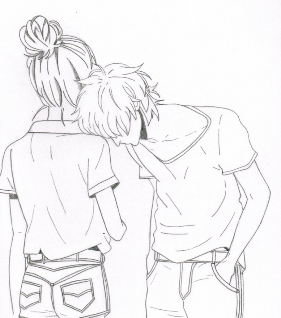 907x1024 cute drawings of cartoon couples tag cute cartoon couple drawings - Cartoon Couple Drawing