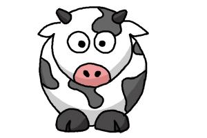 300x200 How To Draw A Cartoon Cow - Cartoon Cow Drawing