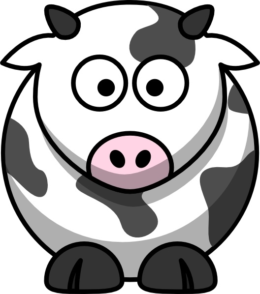 528x598 Cartoon Cow Clip Art Free Vector In Open Office Drawing - Cartoon Cow Drawing