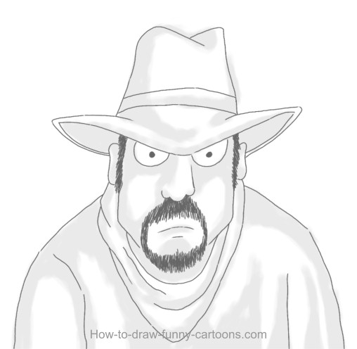508x496 Cowboy Drawing - Cartoon Cowboy Drawing