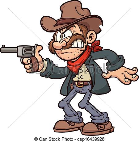450x460 cartoon cowboy cartoon outlaw vector clip art illustration - Cartoon Cowboy Drawing
