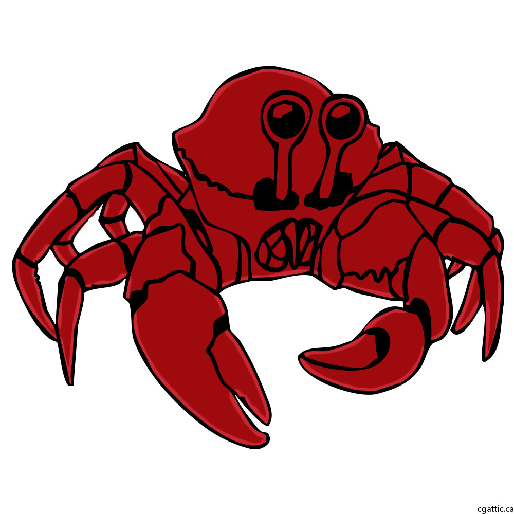 1000x1000 Crab Cartoon Drawing In Steps With Photoshop - Cartoon Crab Drawing