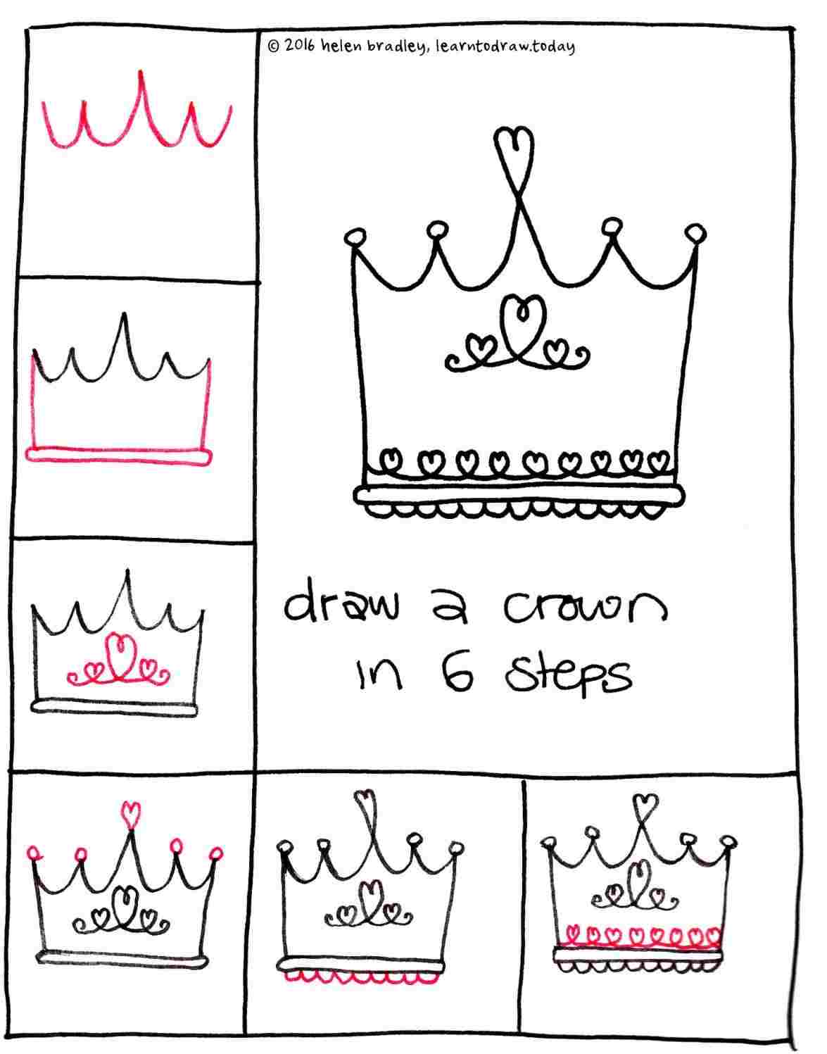 1175x1497 crown drawing to draw a crown drawing cartoon crowns easy step - Cartoon Crown Drawing
