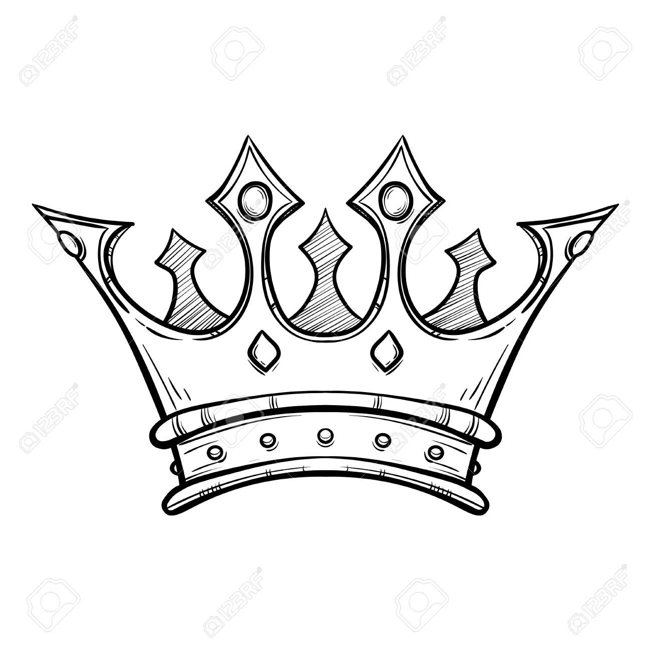 1300x1300 hand drawn king crown tattoo ideas crown tattoo design, king - Cartoon Crown Drawing