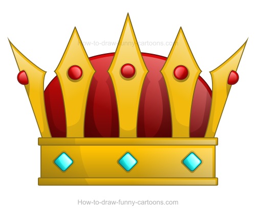 500x415 How To Draw A Crown - Cartoon Crown Drawing