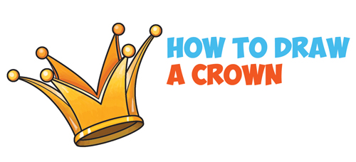 500x228 How To Draw A Crown - Cartoon Crown Drawing