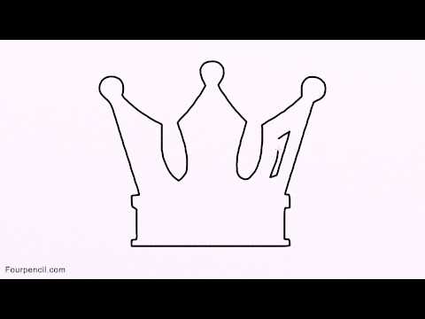 480x360 How To Draw Cartoon Crown Drawing Step - Cartoon Crown Drawing
