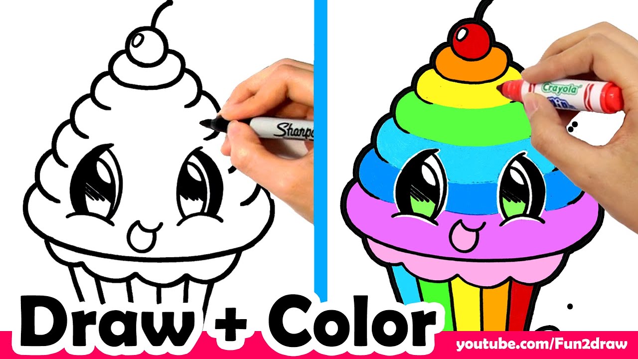 1280x720 Huge Collection Of 'cupcake Cartoon Drawing' Download More Than - Cartoon Cupcake Drawing