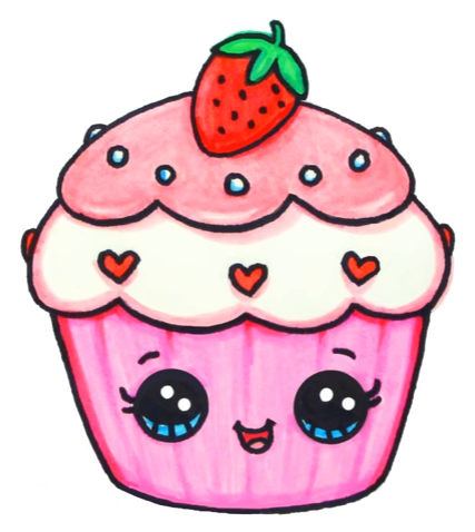 427x478 cupcake artdrawings cute drawings, kawaii drawings, cute food - Cartoon Cupcake Drawing