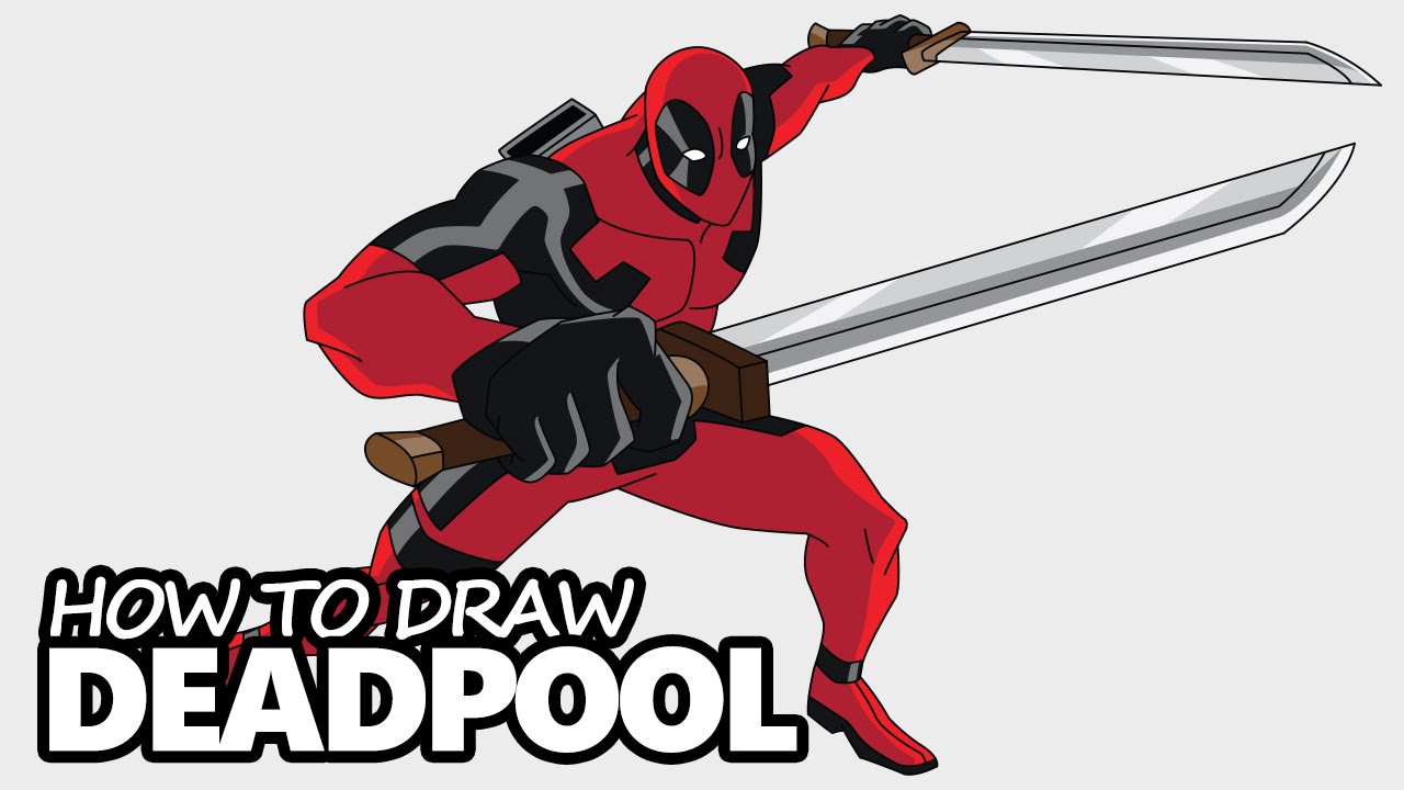 1280x720 How To Draw Deadpool - Cartoon Deadpool Drawing