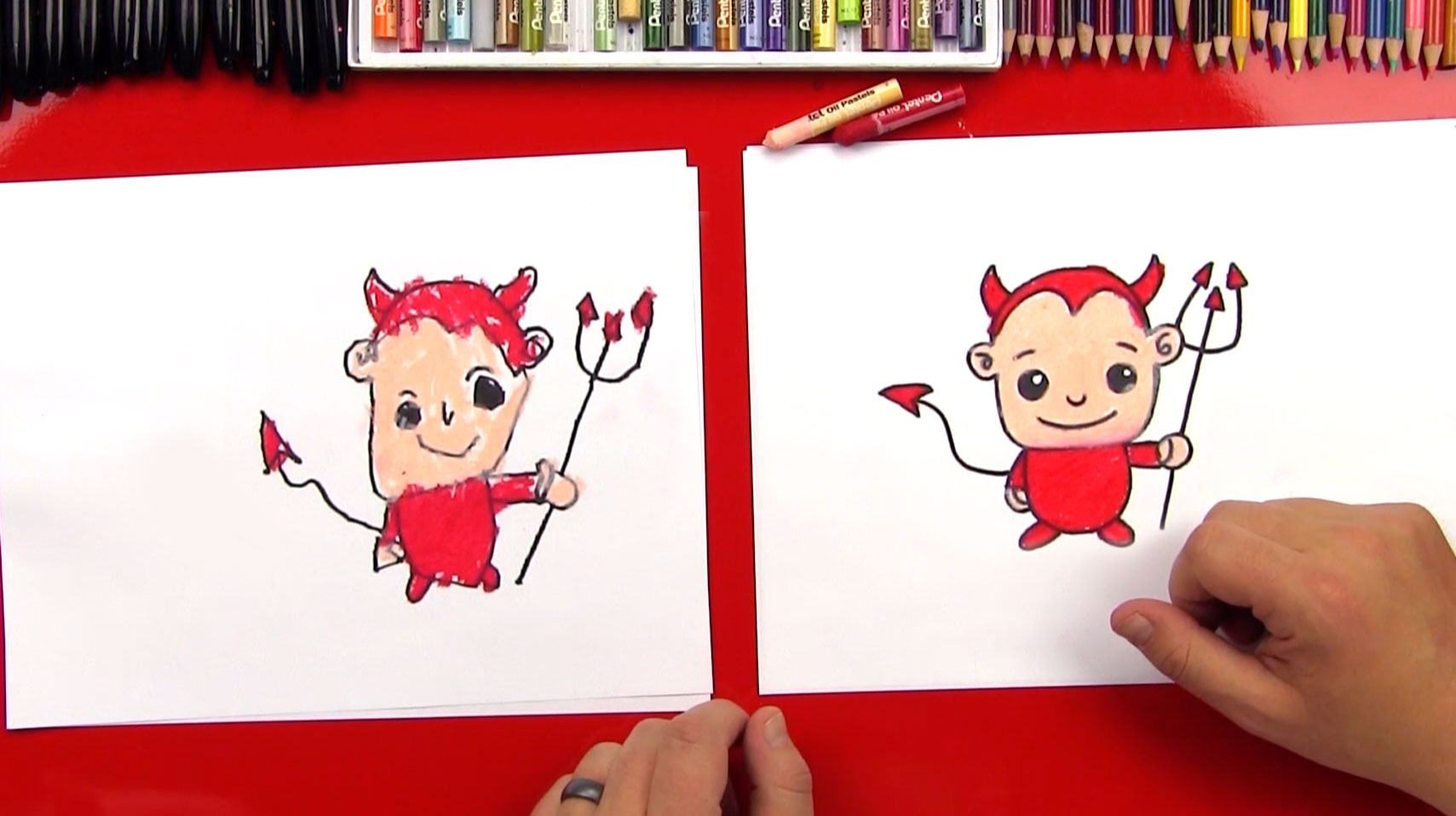 1709x958 How To Draw A Cartoon Devil - Cartoon Devil Drawing