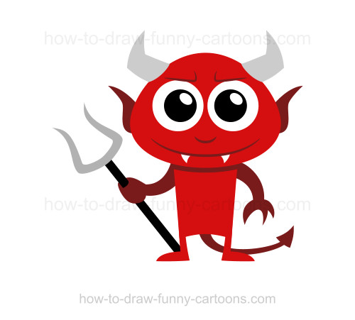 500x451 How To Draw A Devil - Cartoon Devil Drawing