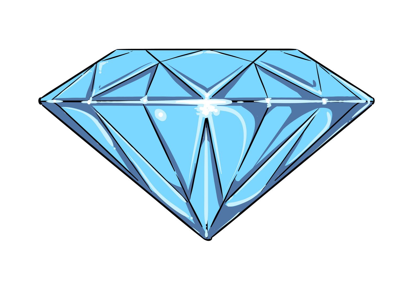1600x1108 Diamond Clip Art - Cartoon Diamond Drawing