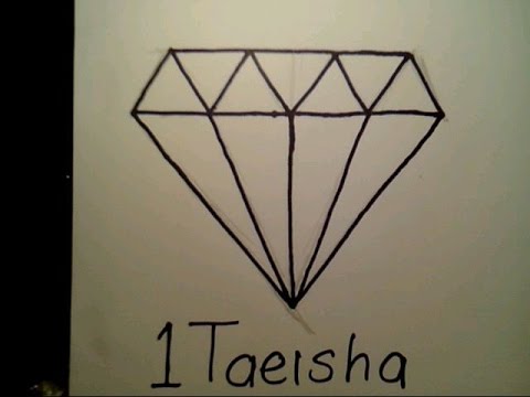480x360 how to draw a diamond easy como dibujar un diamante ring blood - Cartoon Diamond Drawing