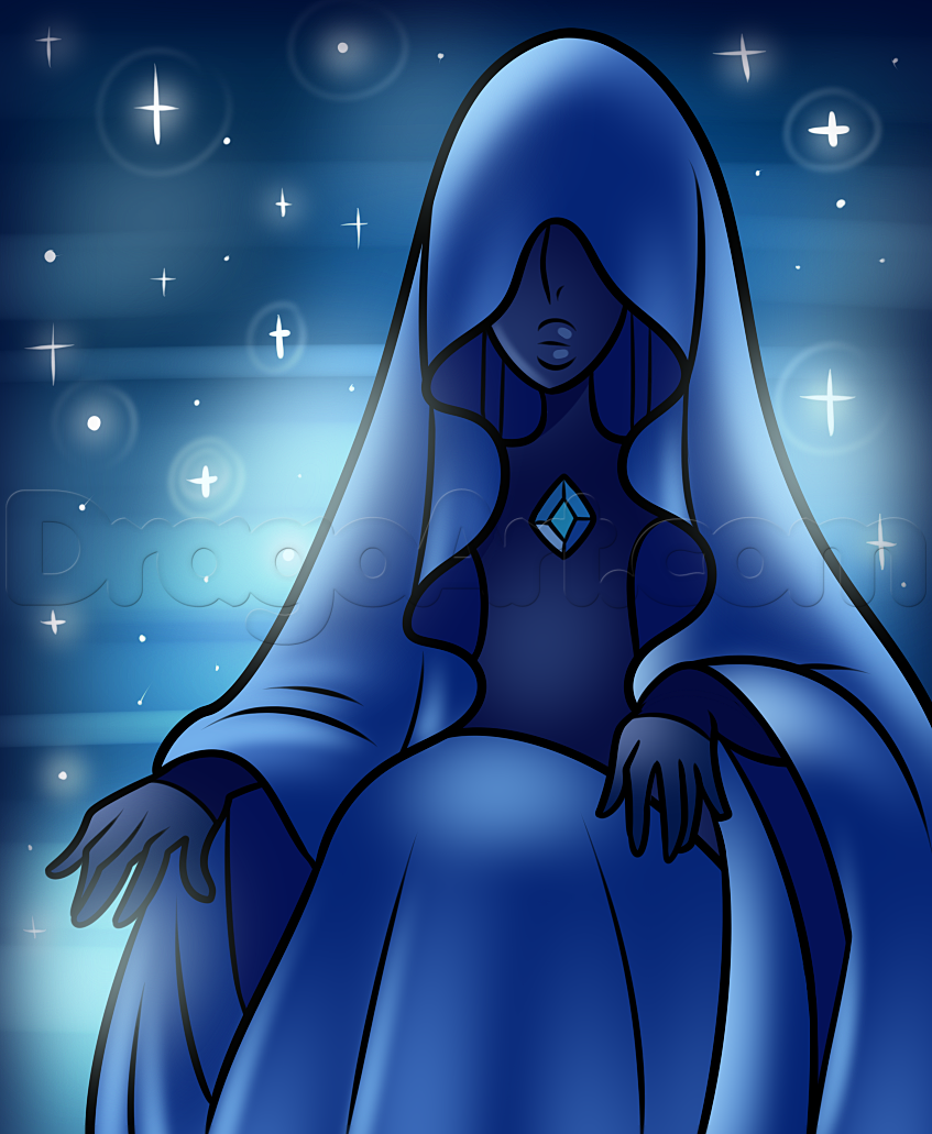 847x1031 How To Draw Blue Diamond From Steven Universe, Step - Cartoon Diamond Drawing