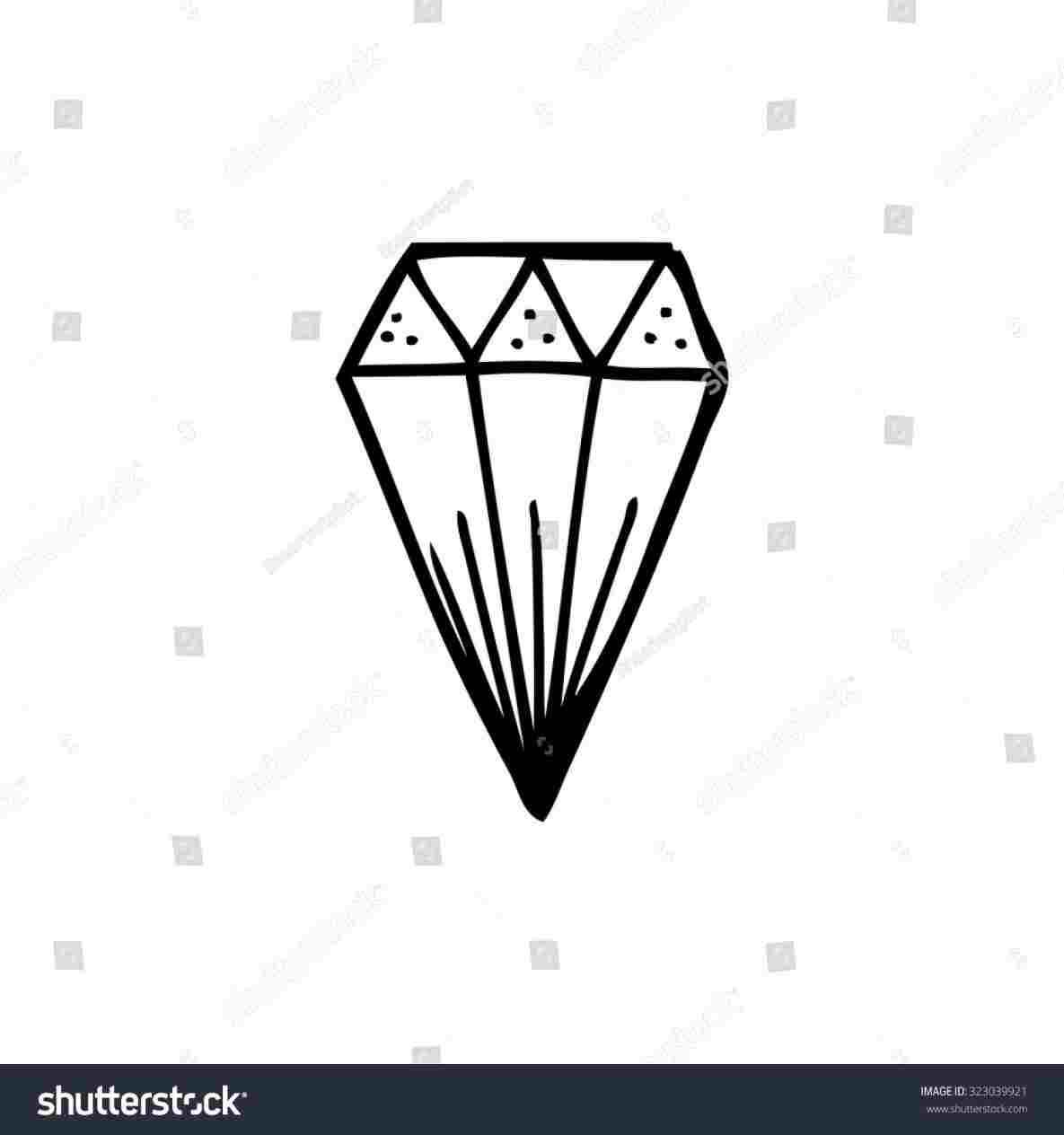 1185x1264 Vector Royalty Free Rhshutterstockcom Easy S Download Clip Art - Cartoon Diamond Drawing
