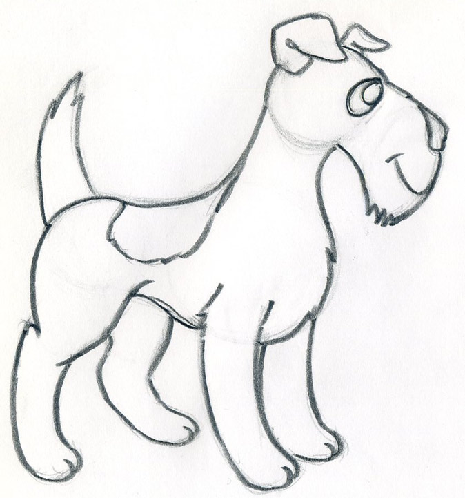 674x721 how to draw cartoon dog easily and effortlessly - Cartoon Dog Drawing