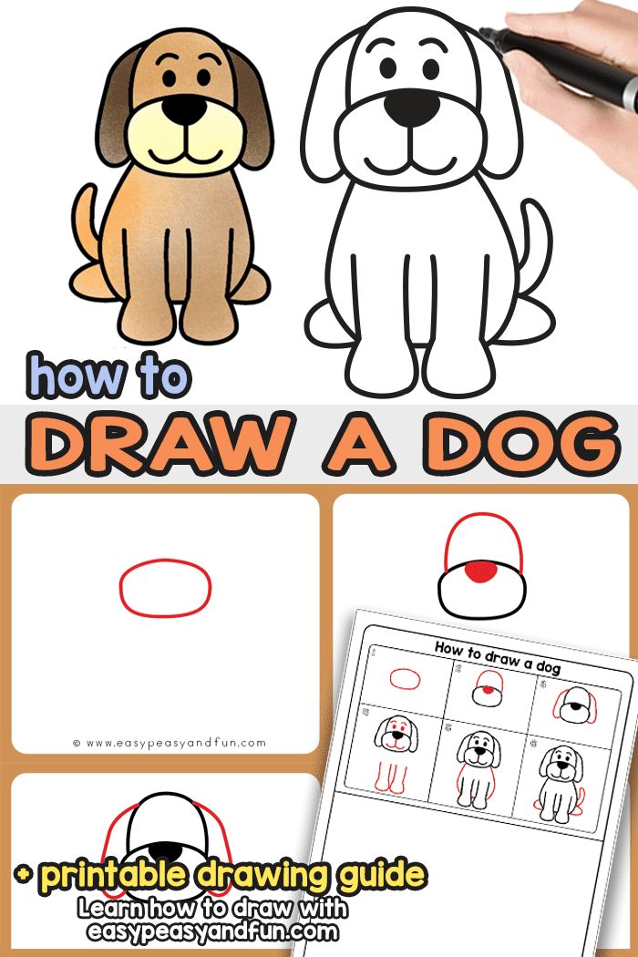 700x1050 How To Draw A Dog - Cartoon Dog Drawing