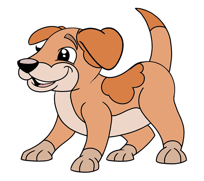 678x600 How To Draw A Cartoon Dog Easy Drawing Guides - Cartoon Dog Drawing