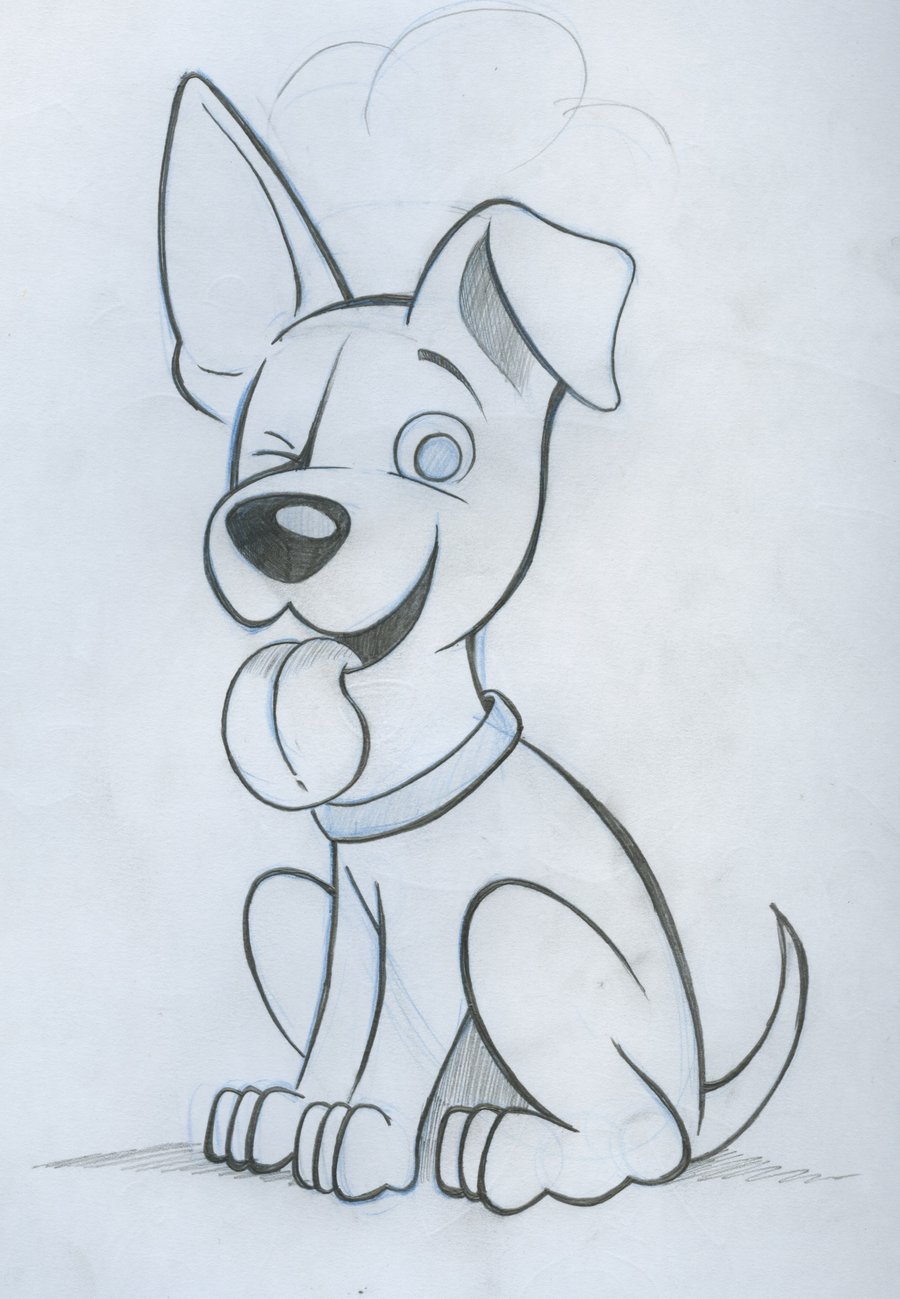 900x1299 How To Draw Comic Dog - Cartoon Dog Drawing