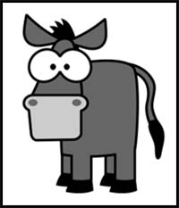 200x233 How To Draw Cartoon Donkeys Realistic Donkeys Drawing - Cartoon Donkey Drawing