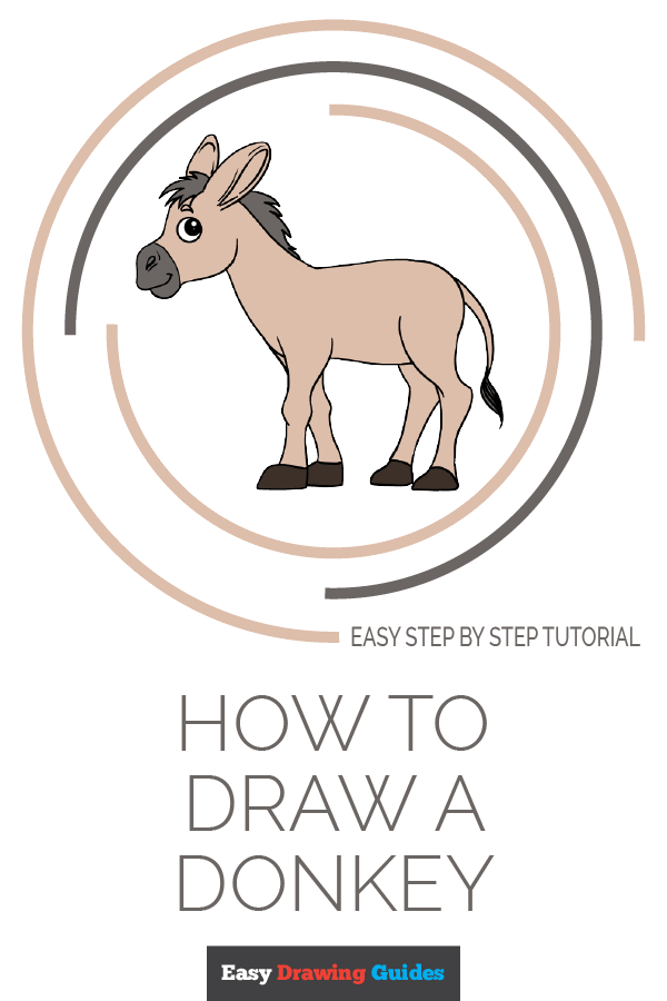 600x900 How To Draw A Donkey - Cartoon Donkey Drawing